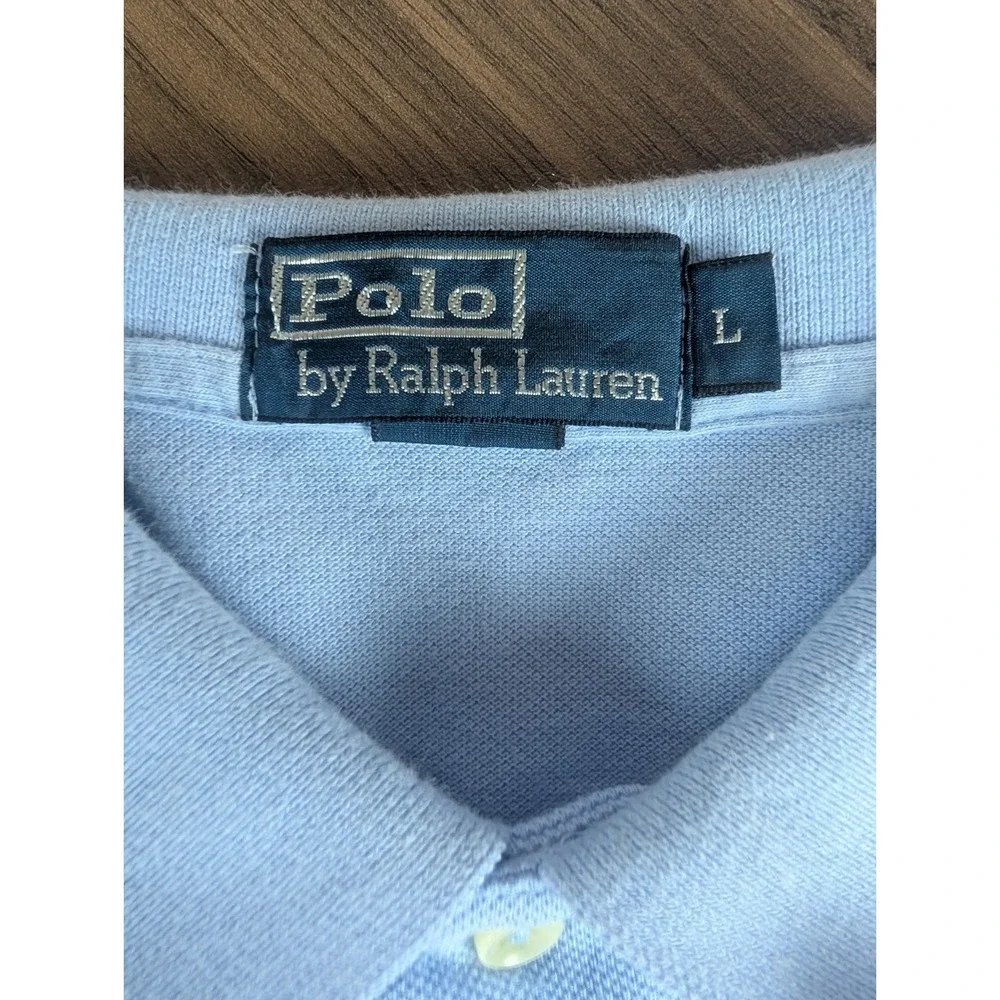 Polo Ralph Lauren Light Blue Pony Logo Short Sleeve Polo Shirt Men's Large